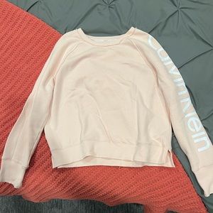 Women’s Calvin Klein Performance Pink Cropped Sweater